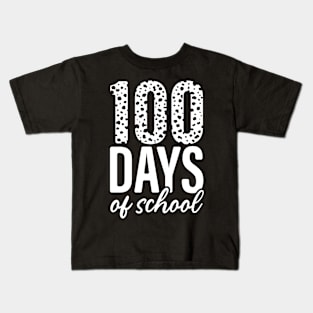 100 Days of School Teacher Student Kids Dalmatian Dog Lover Kids T-Shirt